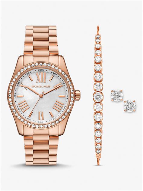 michael kors rose gold tone cubic zirconia watch|Lexington Pavé Rose Gold.